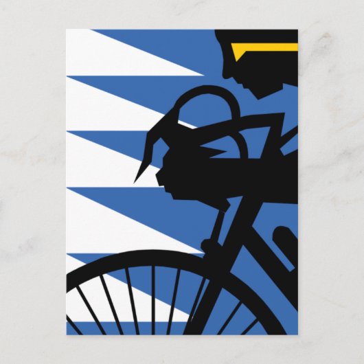 Pop Art Cyclist Briefkaart (Voorkant)