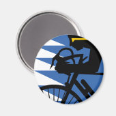 Pop Art Cyclist Magneet (Voorkant / Achterkant)