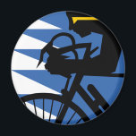 Pop Art Cyclist Magneet<br><div class="desc">Pop Art Cyclist</div>
