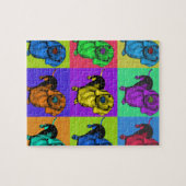 Pop Art Dachshund Panels Legpuzzel (Horizontaal)