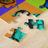 Pop Art Dachshund Panels Legpuzzel (Zijkant)
