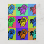 Pop Art Dachsund Doxie-panelen met meerdere kleure Briefkaart (Voorkant)