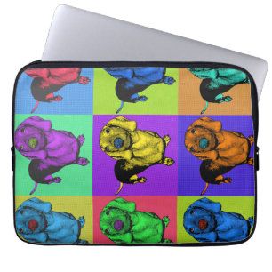 Pop Art Dachsund Doxie-panelen met meerdere kleure Laptop Sleeve