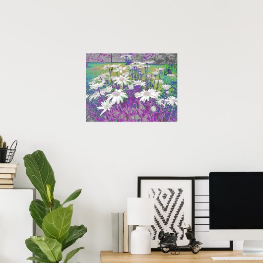 Pop Art Daisies Poster (Thuiskantoor)