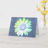 Pop Art Daisy over  patroonkunstwerk Nota Kaart 1 (Gele Bloem)