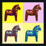 Pop Art dala horse Poster<br><div class="desc">Pop kunst ontmoet de Scandinavische Dala Horse.</div>