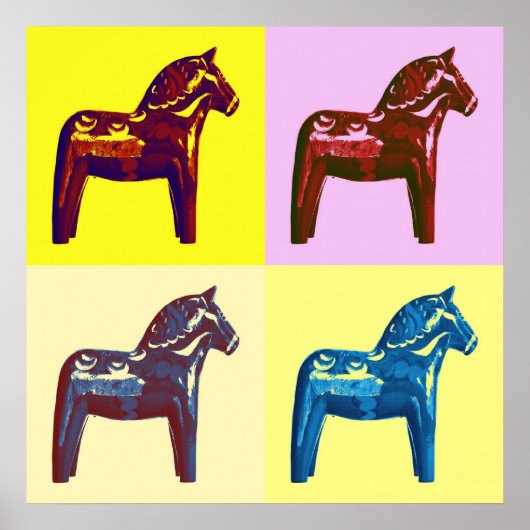 Pop Art dala horse Poster (Voorkant)