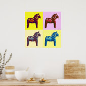 Pop Art dala horse Poster (Keuken)