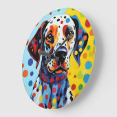 Pop Art Dalmatische Hond Grote Klok (Hoek)