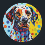 Pop Art Dalmatische Hond Grote Klok<br><div class="desc">Pop Art Dalmatische Hond</div>