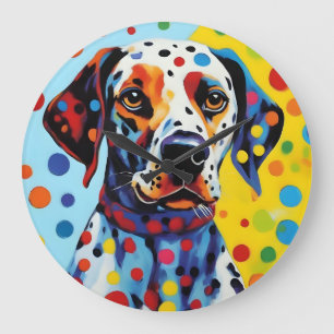Pop Art Dalmatische Hond Grote Klok