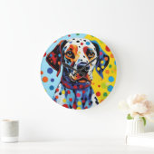 Pop Art Dalmatische Hond Grote Klok (Huis)