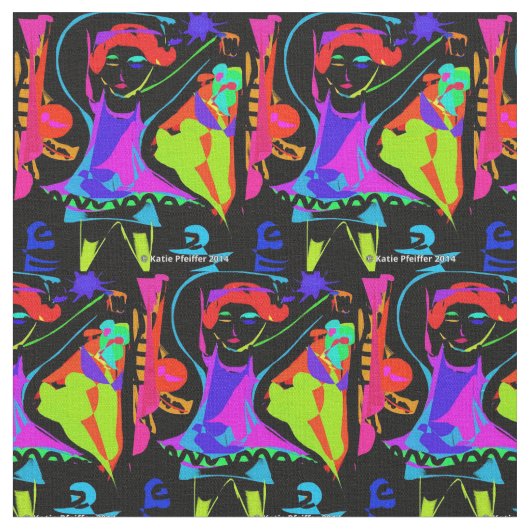 Pop Art Danseres Stof (Close Up)
