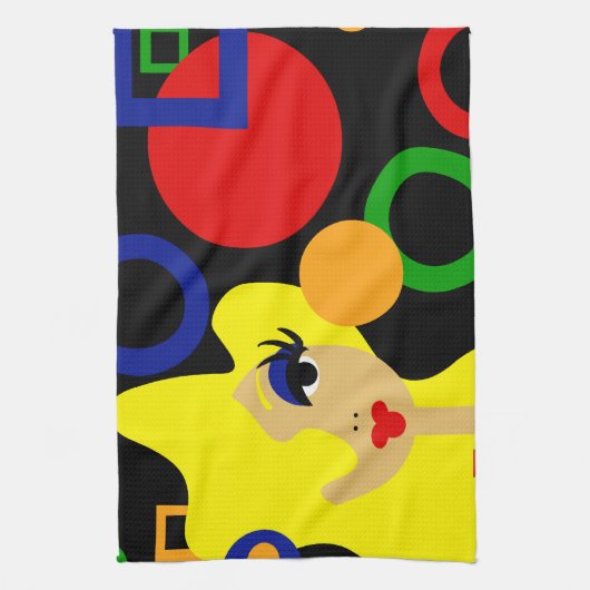 Pop Art Date Colorful Kitchen Towels Theedoek (Verticaal)