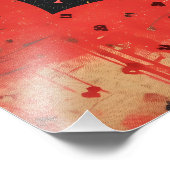 Pop Art de Rostro con Corazones Foto Afdruk (Hoek)