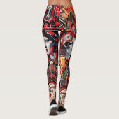 Pop Art Deco Leggings - Cool (Achterkant)