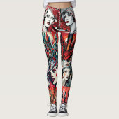 Pop Art Deco Leggings - Cool (Voorkant)