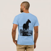 Pop Art die paardenpaard met dubbel zijdige modern T-shirt (Achterkant volledig)