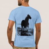Pop Art die paardenpaard met dubbel zijdige modern T-shirt (Achterkant)