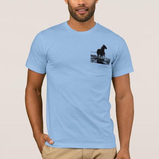 Pop Art die paardenpaard met dubbel zijdige modern T-shirt (Voorkant)