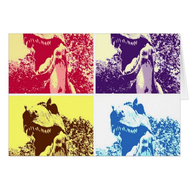 Pop Art Dinosaurs T-Rex (Voorkant Horizontaal)