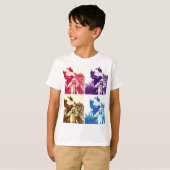Pop Art Dinosaurs T-Rex T-shirt (Voorkant volledig)