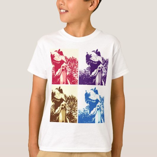 Pop Art Dinosaurs T-Rex T-shirt (Voorkant)