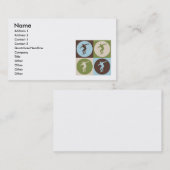 Pop Art Discus Visitekaartje (Voorkant / Achterkant)