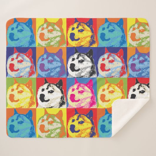 Pop Art Doekoe Sherpa Deken (Voorkant (horizontaal))