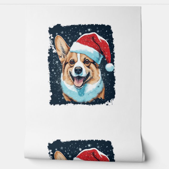 Pop Art Dog Christmas Corgi Behang (Afrollen)
