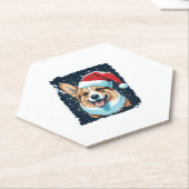 Pop Art Dog Christmas Corgi Kartonnen Onderzetters (Schuin)