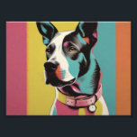 Pop Art Dog Foto - Modern Retro Color Block Poster<br><div class="desc">"Pop Art Dog Photo - Modern Retro Color Block Poster" Verhoog uw ruimte met ons "Pop Art Dog Photo" poster, een gedurfd en levendig stuk dat moderne trends naadloos combineert met een vleugje retro charme. Dit poster heeft een stijlvol kleurenblokontwerp dat uw liefde voor honden op een unieke manier benadrukt....</div>