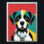 Pop Art Dog Foto - Moderne Retro Color Block Poste Poster<br><div class="desc">"Pop Art Dog Photo - Modern Retro Color Block Poster" Verhoog uw ruimte met ons "Pop Art Dog Photo" poster, een gedurfd en levendig stuk dat moderne trends naadloos combineert met een vleugje retro charme. Dit poster heeft een stijlvol kleurenblokontwerp dat uw liefde voor honden op een unieke manier benadrukt....</div>