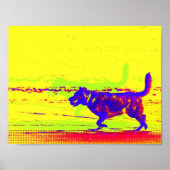 Pop Art Dog over poster van strand (Voorkant)