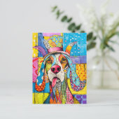 Pop-Art Dog Portrait in Retro Style Briefkaart (Staand voorkant)
