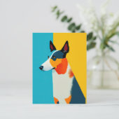 Pop Art Dog Portret Briefkaart (Staand voorkant)