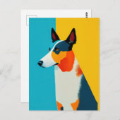 Pop Art Dog Portret Briefkaart (Voorkant / Achterkant)