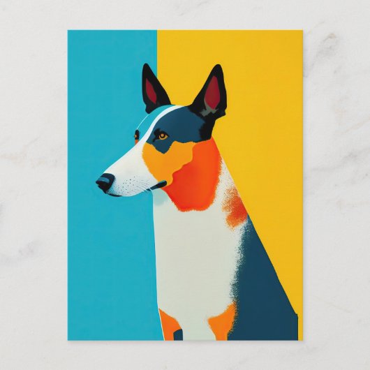 Pop Art Dog Portret Briefkaart (Voorkant)