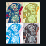 Pop Art Dog Poster<br><div class="desc">Een poster van mijn hond Ruger in pop-stijl.</div>