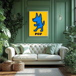 Pop Art Dog Poster – Blauw Silhouet op Geel<br><div class="desc">Breng energie en charme aan je wanden met dit pop-art hondenras poster. Een helder blauw silhouet in zwart staat tegen een levendige gele achtergrond, met een gedurfd contrast en een speelse persoonlijkheid. Minimalistisch maar expressief, dit stuk voegt een vleugje kleur en plezier toe aan woonkamers, creatieve ruimtes of kinderdecor. Gedrukt...</div>