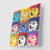 Pop Art Dogehoek Vierkante Klok (Hoek)
