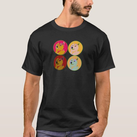 Pop Art dokosnoot in ontwerp T-shirt (Voorkant)