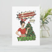 Pop Art "Dolg met Kerstmis" Grappig  Feestdagenkaart (Staand voorkant)