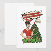 Pop Art "Dolg op Kerstmis" Grappig Feestdagenkaart (Voorkant / Achterkant)