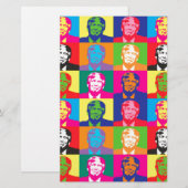 pop art donald trump briefpapier (Voorkant / Achterkant)