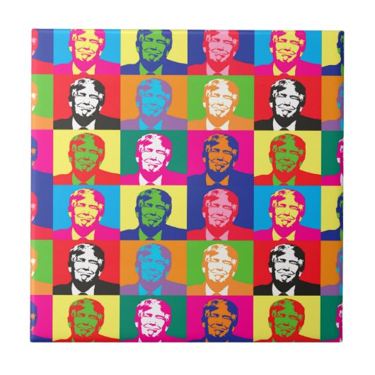pop art donald trump tegeltje (Voorkant)
