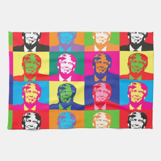 pop art donald trump theedoek (Horizontaal)