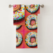 Pop Art Donut Bad Handdoek (Insitu)