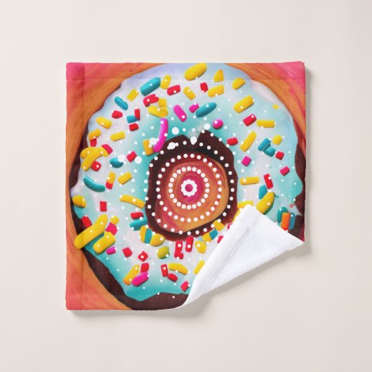 Pop Art Donut Bad Handdoek (Wasdoekje)