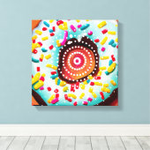 Pop Art Donut Canvas Afdruk (Insitu (Houten vloer))